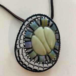 polymer clay pendant handmade
